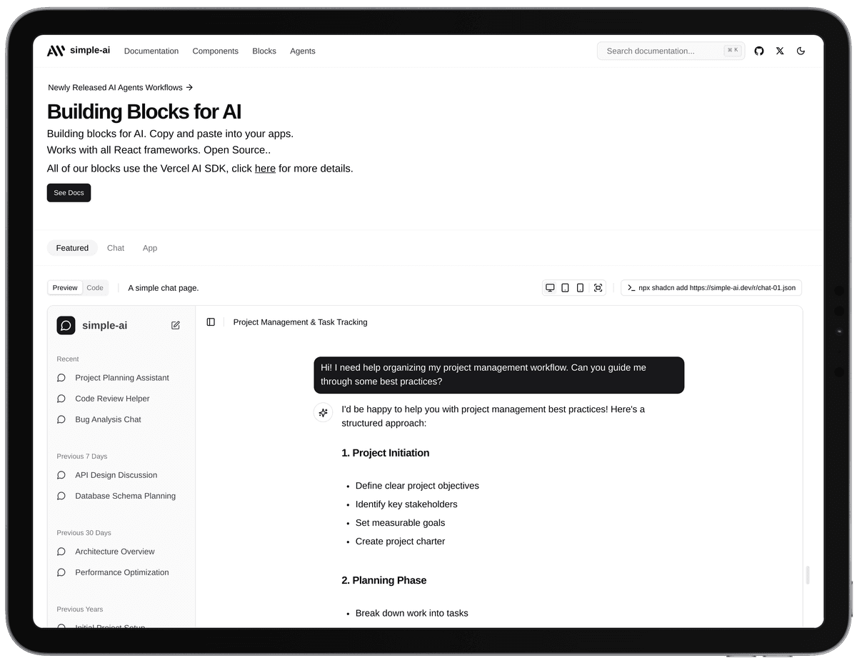Simple AI Blocks Example