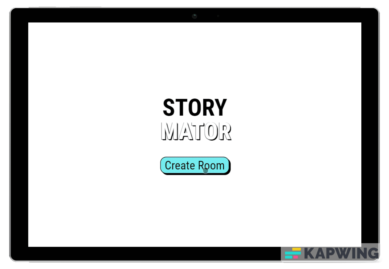 A GIF of a tablet showing the app being used