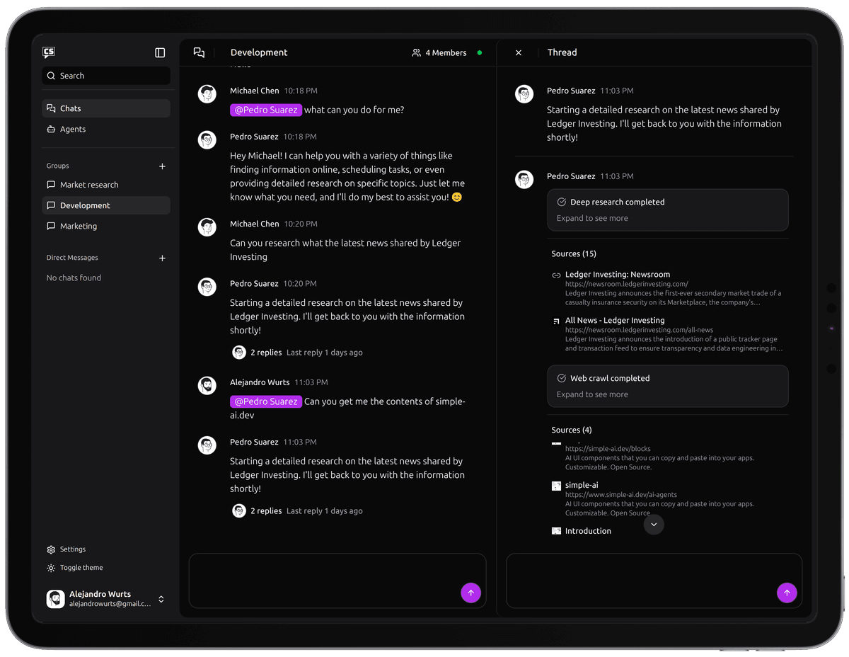 Chatsemble Main Chat Interface